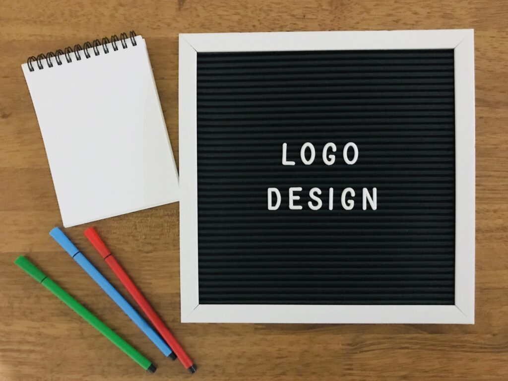 logo-design-on-wooden-background